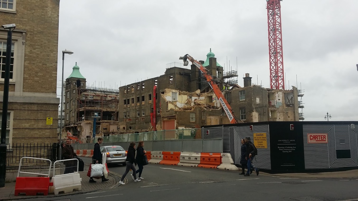 Demolition of the University Arms Hotel, Cambridge